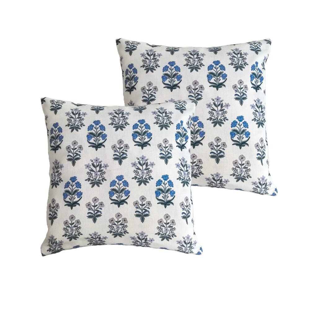 4474 Vintage Botanical Throw Pillow Covers Set of 2, 18x18 Inch Cream White